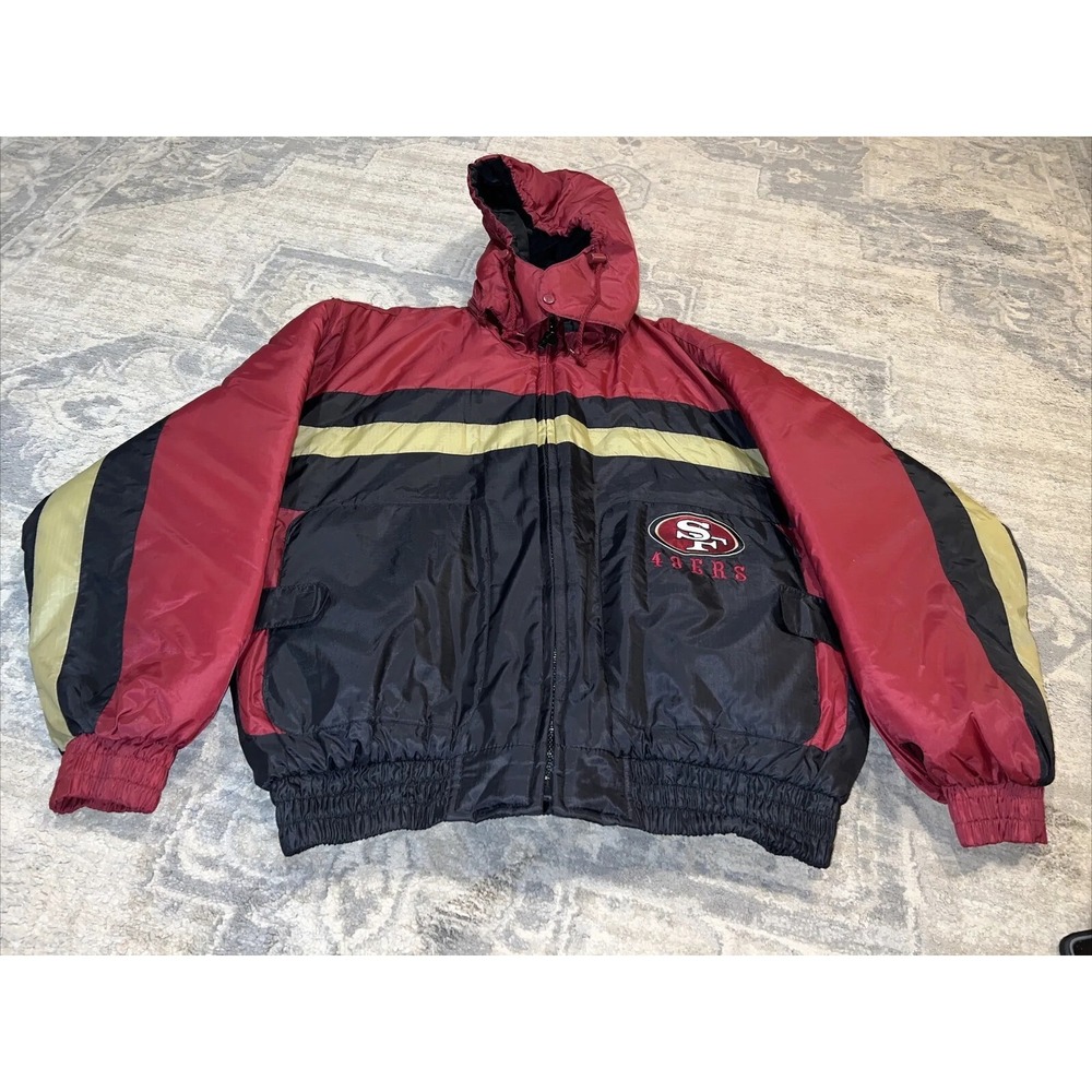 NWOT Vintage‎ Pro Player San Fransisco 49ers Puffer Coat Mens Sz Large NFL